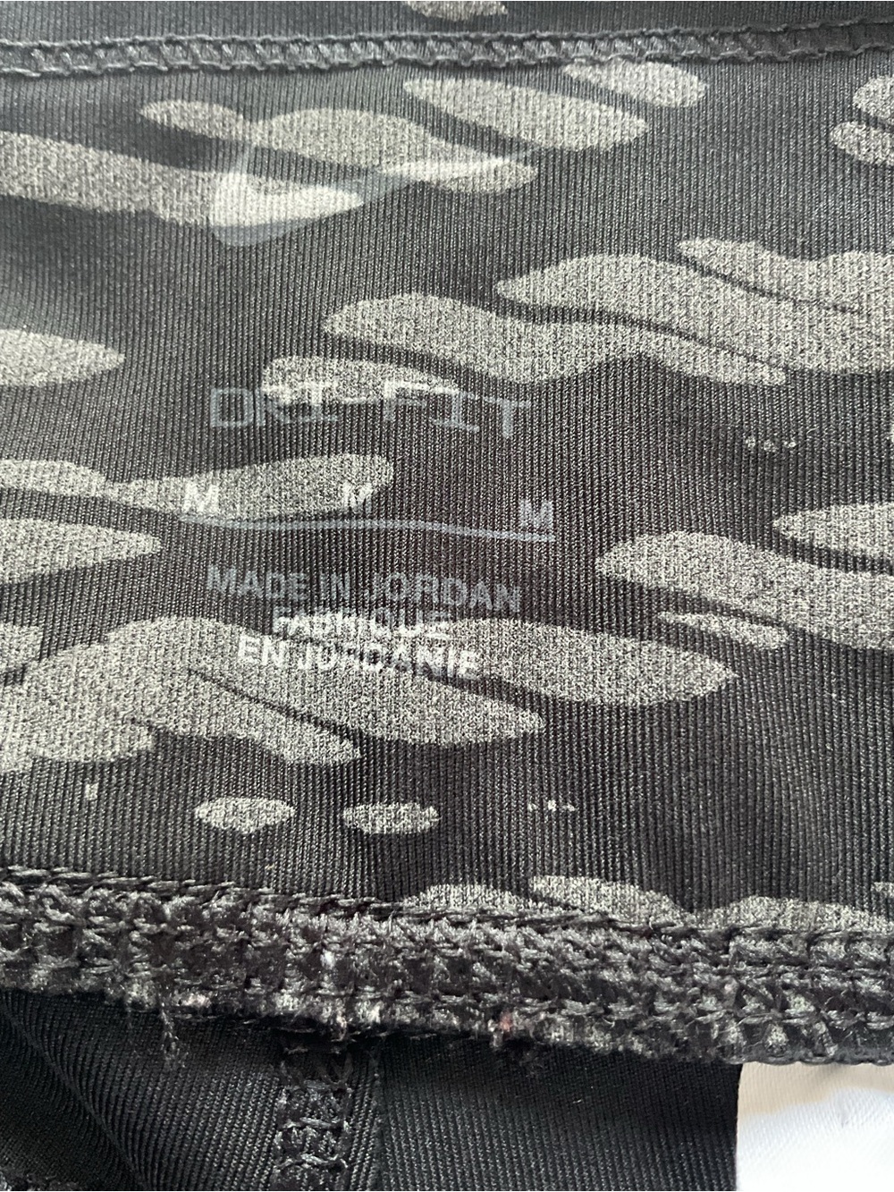 Nike Women’s Dri-FIT Leggings Black Gray Print Size M High Rise Athletic - Picture 9 of 9